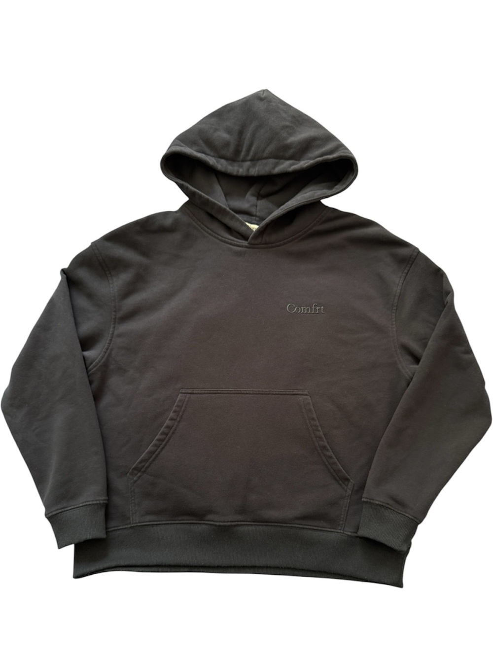 Comfrt Unisex Hoodie Dark Charcoal Oversized Comfy Loungewear Size XS